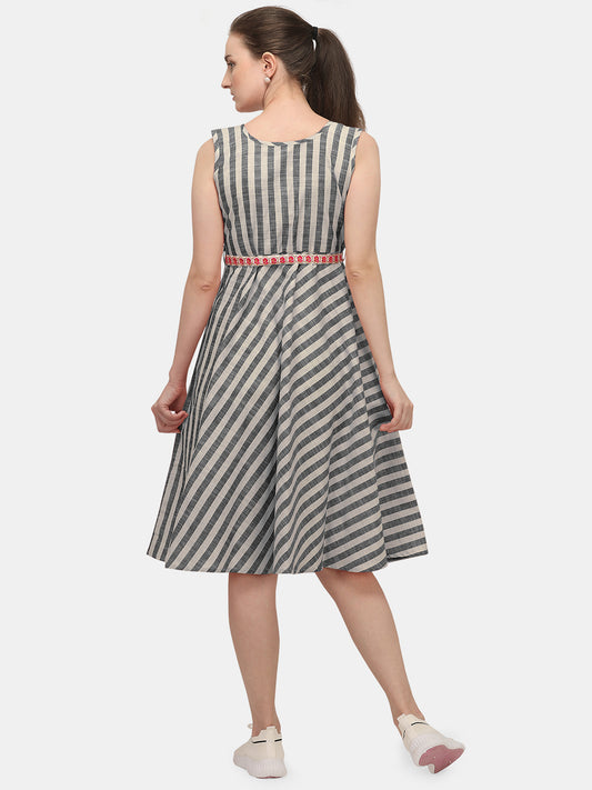 Black & White Striped Weekend Tunic Dress