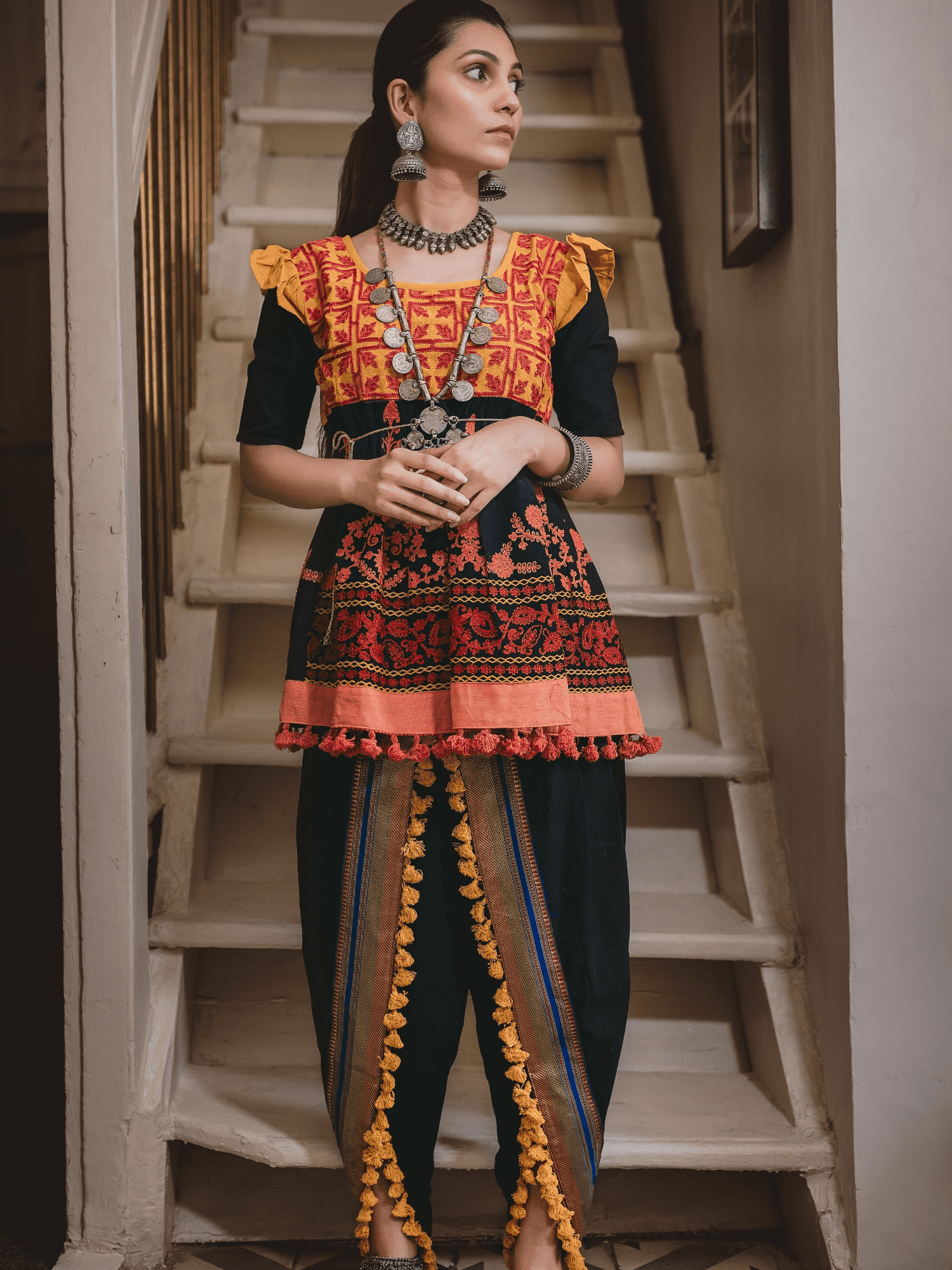 "Kathputli Kedia,  TraditionalKedia,Traditional wear,NavratriFashion,navratri wear, garba wear,FestiveOutfis,EthnicWear,Navratri Outfit,Garba Dress,Dress Garba,Dress Navatri,tulip pant,women wear,ColorfulKedia,Garba Clothes    "