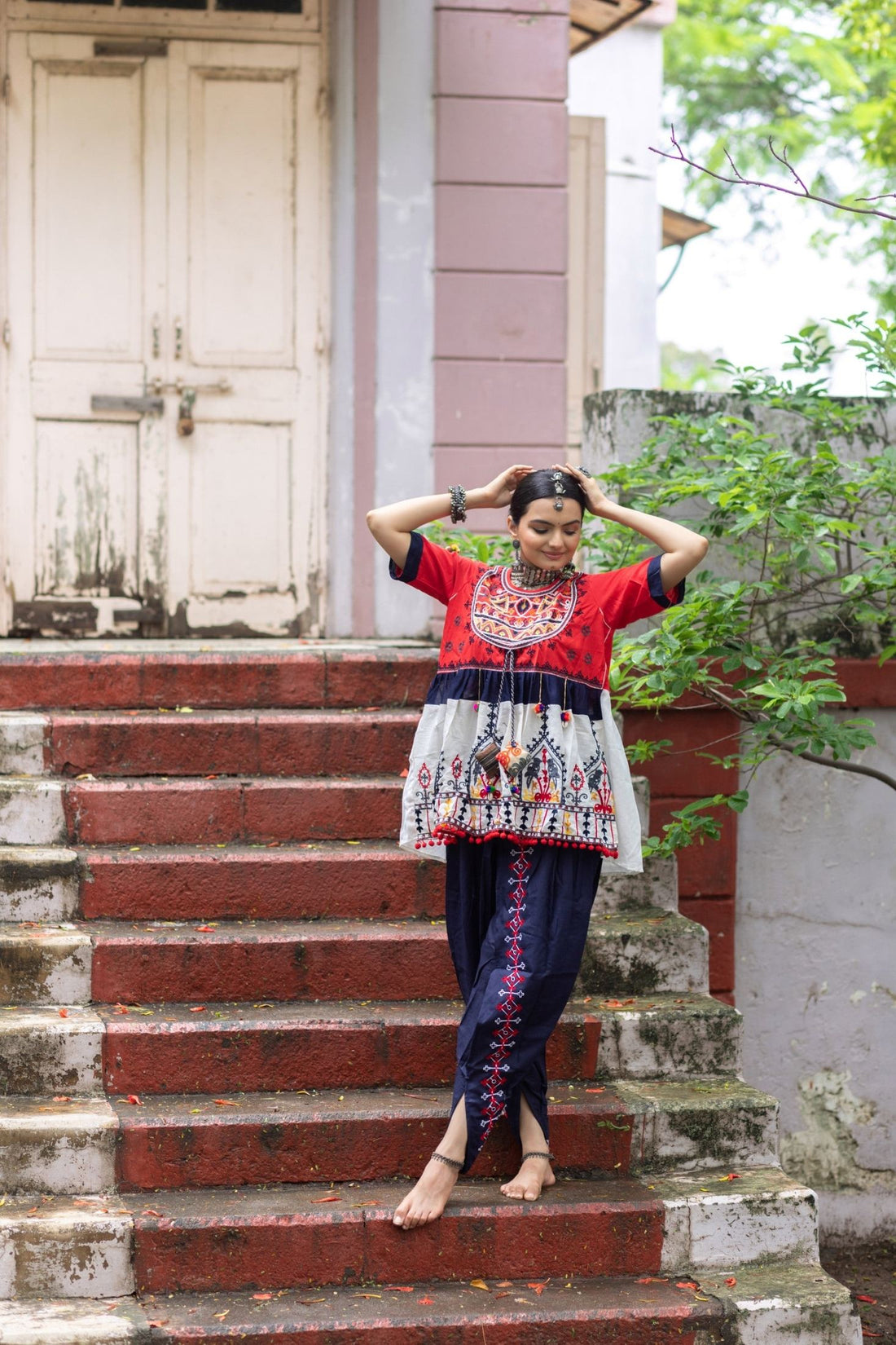 "Kathputli Kedia,  TraditionalKedia,Traditional wear,NavratriFashion,navratri wear, garba wear,FestiveOutfis,EthnicWear,Navratri Outfit,Garba Dress,Dress Garba,Dress Navatri,tulip pant,women wear,ColorfulKedia,Garba Clothes    "